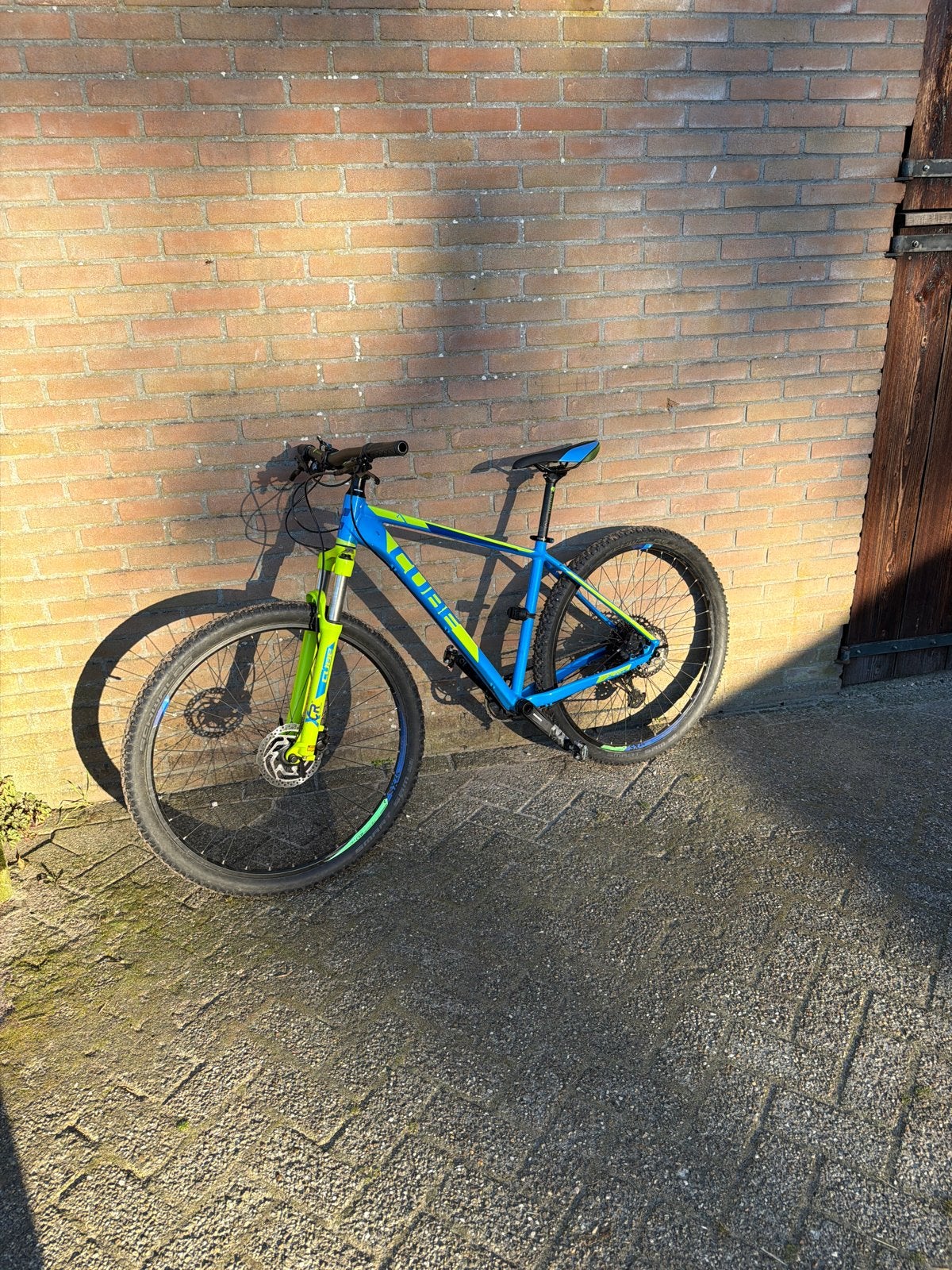 Cube analog cmpt Mountainbike - Blauw/Geel maat 19 (L), Gebruikt, Hardtail, Heren, Schijfrem