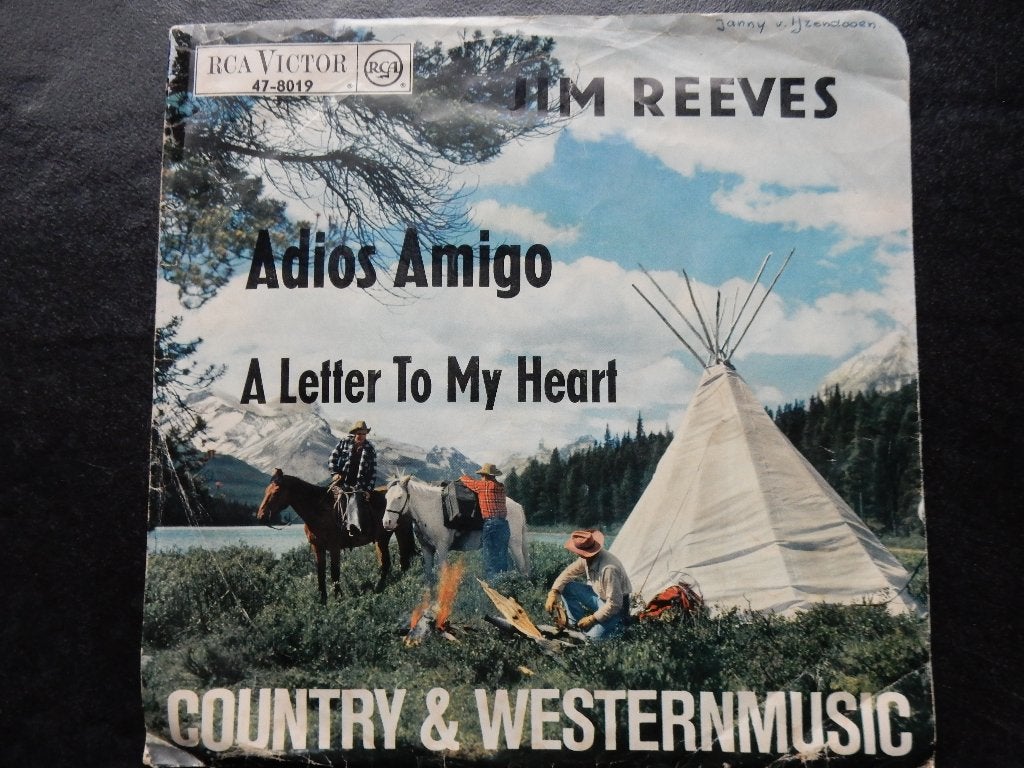Jim Reeves - Adios amigo / A letter to my heart, Cd's en Dvd's, Ophalen of Verzenden, Gebruikt, Pop