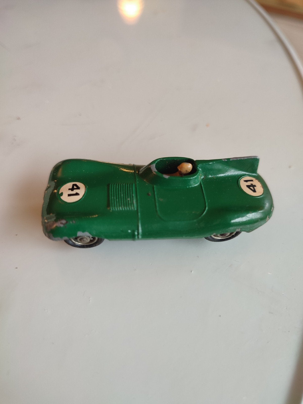 Vintage Lesney Matchbox Jaguar D-Type Groen #41, Ophalen of Verzenden, Gebruikt