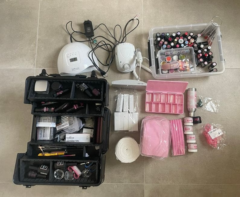 Complete Nagelstudio Set: UV Lamp, Frees & Meer!, Ophalen of Verzenden, Gebruikt, Overige typen