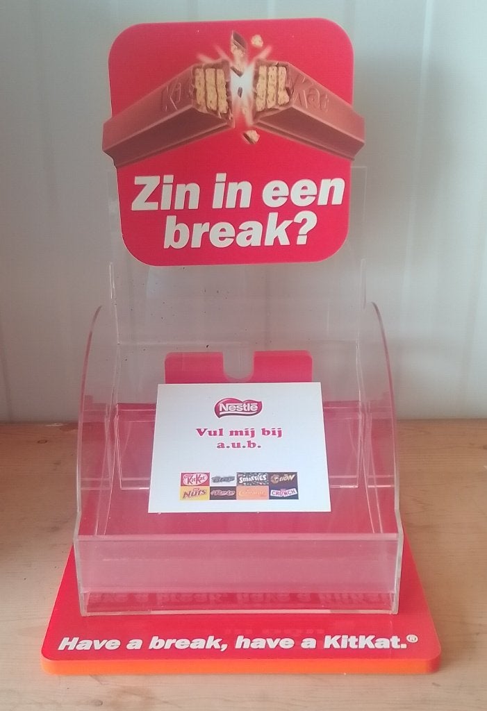 Nestle kitkat snoep balie display nieuw, Ophalen of Verzenden, Nieuw, Gebruiksvoorwerp
