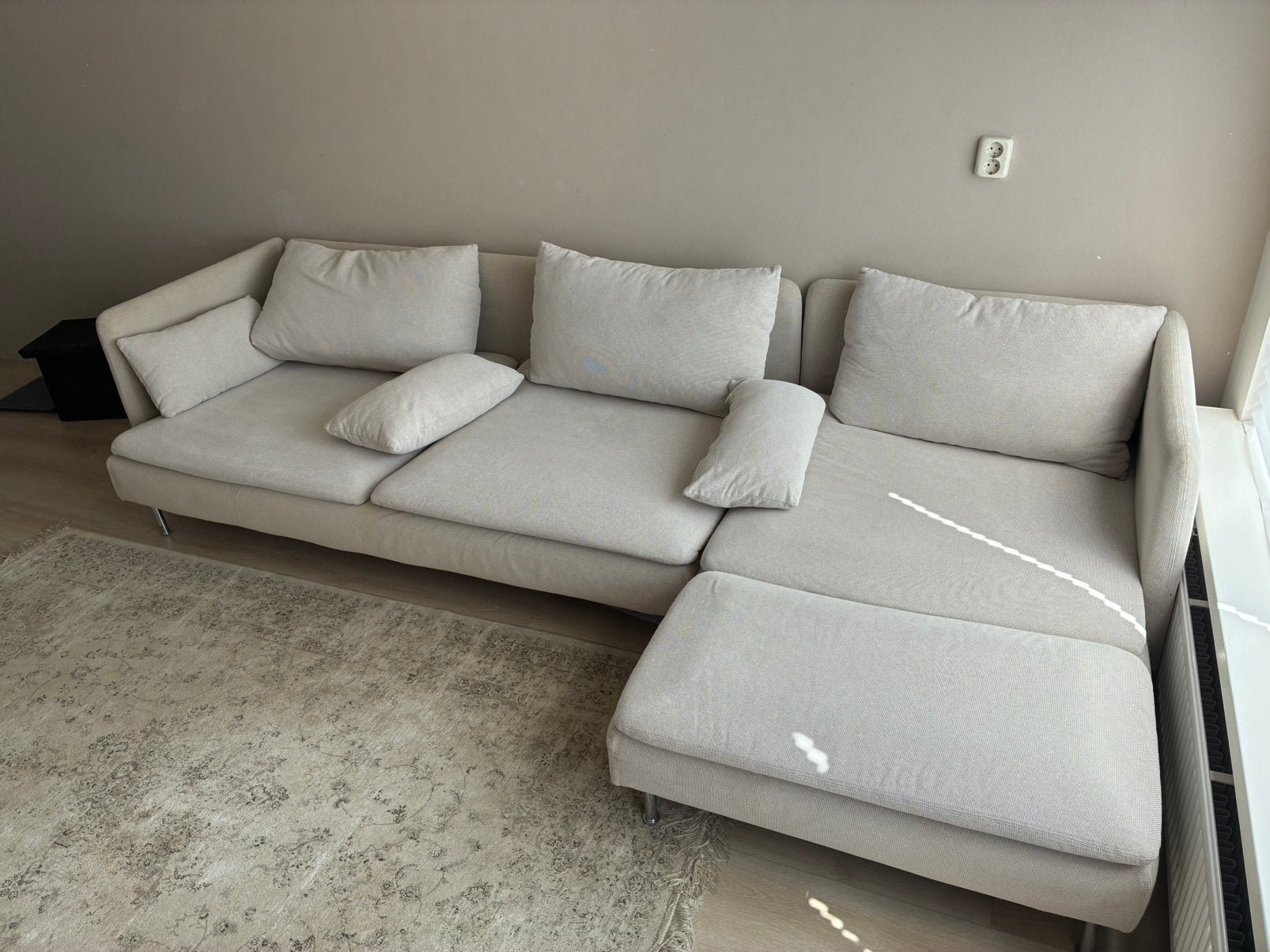 SÖDERHAMN Hoekbank, 4-zits met chaise lounge, Ophalen, Gebruikt