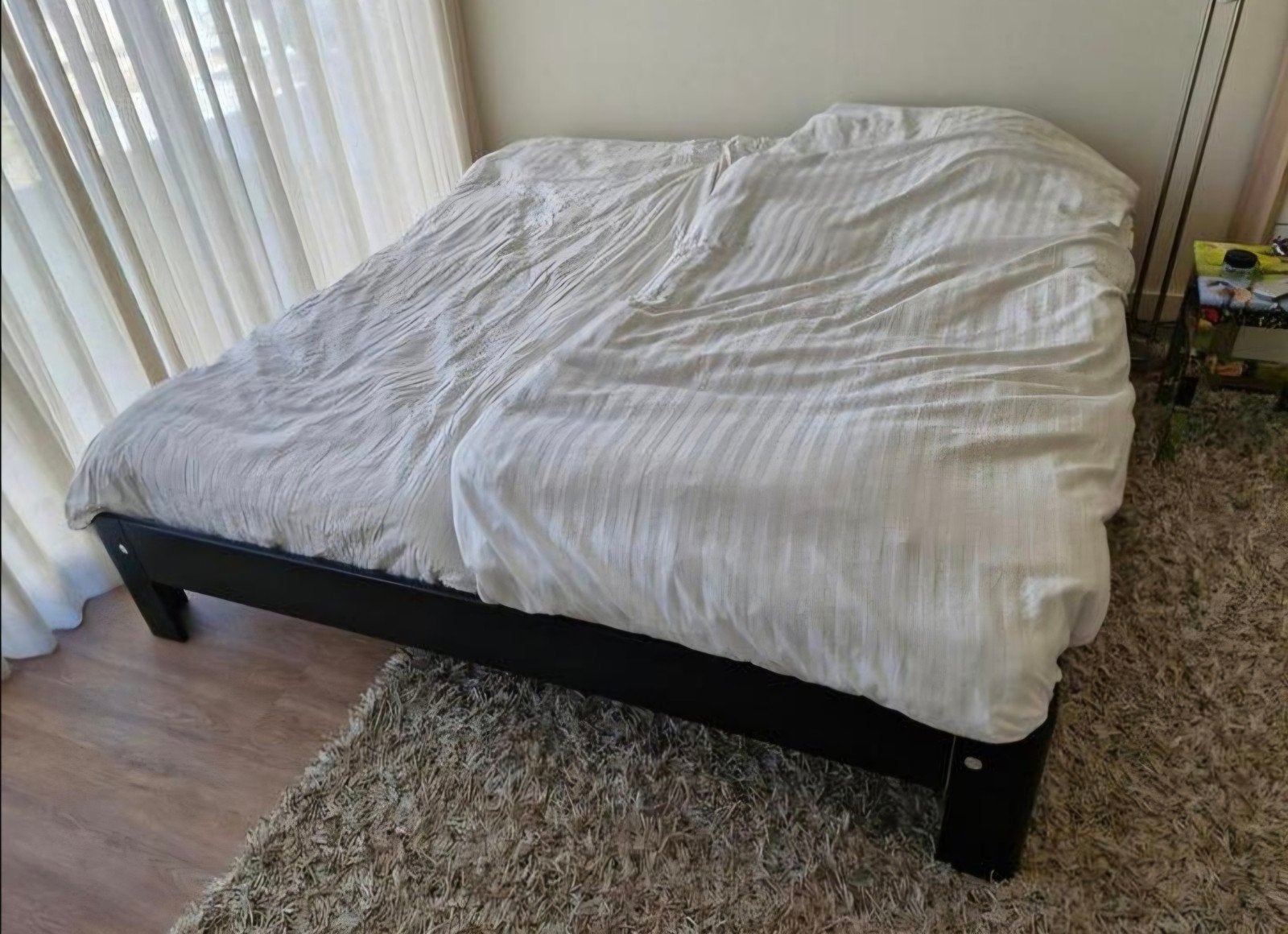 Mooi zwart Auping Auronde bed 180x200 met verstelbare bodems, Huis en Inrichting, Slaapkamer | Bedden, Verstelbaar, Zwart, Tweepersoons