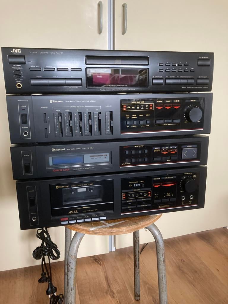 Sherwood sterio set, Audio, Tv en Foto, Stereo-sets, Ophalen, Gebruikt, Tuner of Radio, JVC