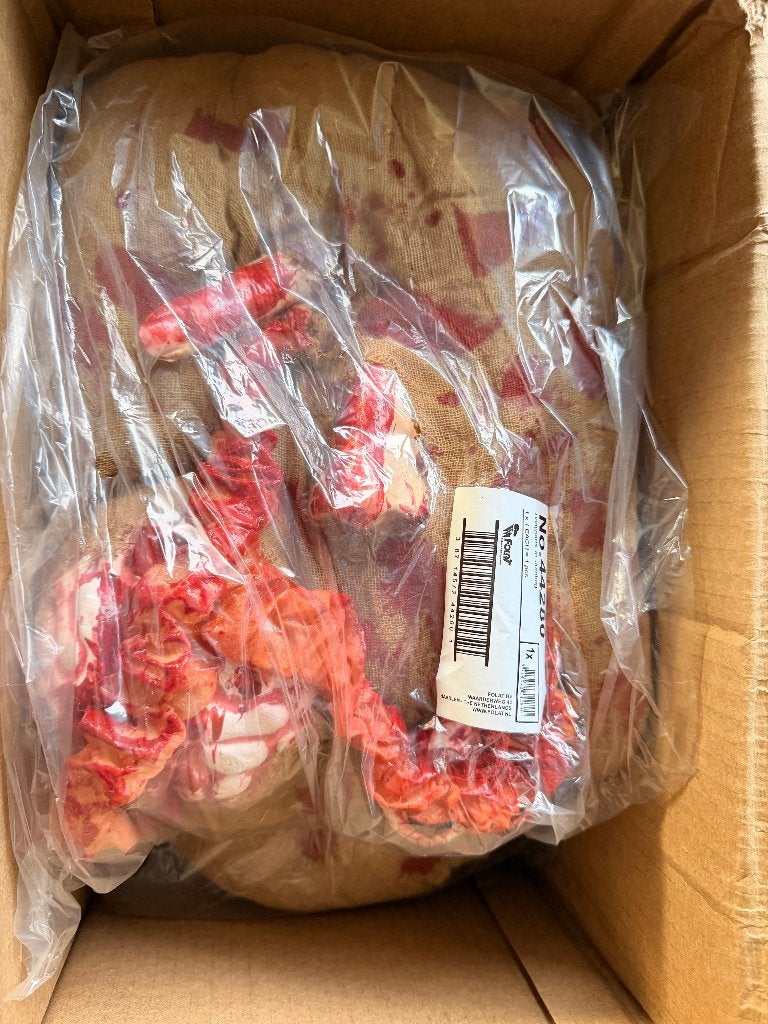TE KOOP: Halloween Jute Zak met Bloederige Lichaamsdelen, Versiering, Halloween of Griezel, EINDHOVEN, Nieuw