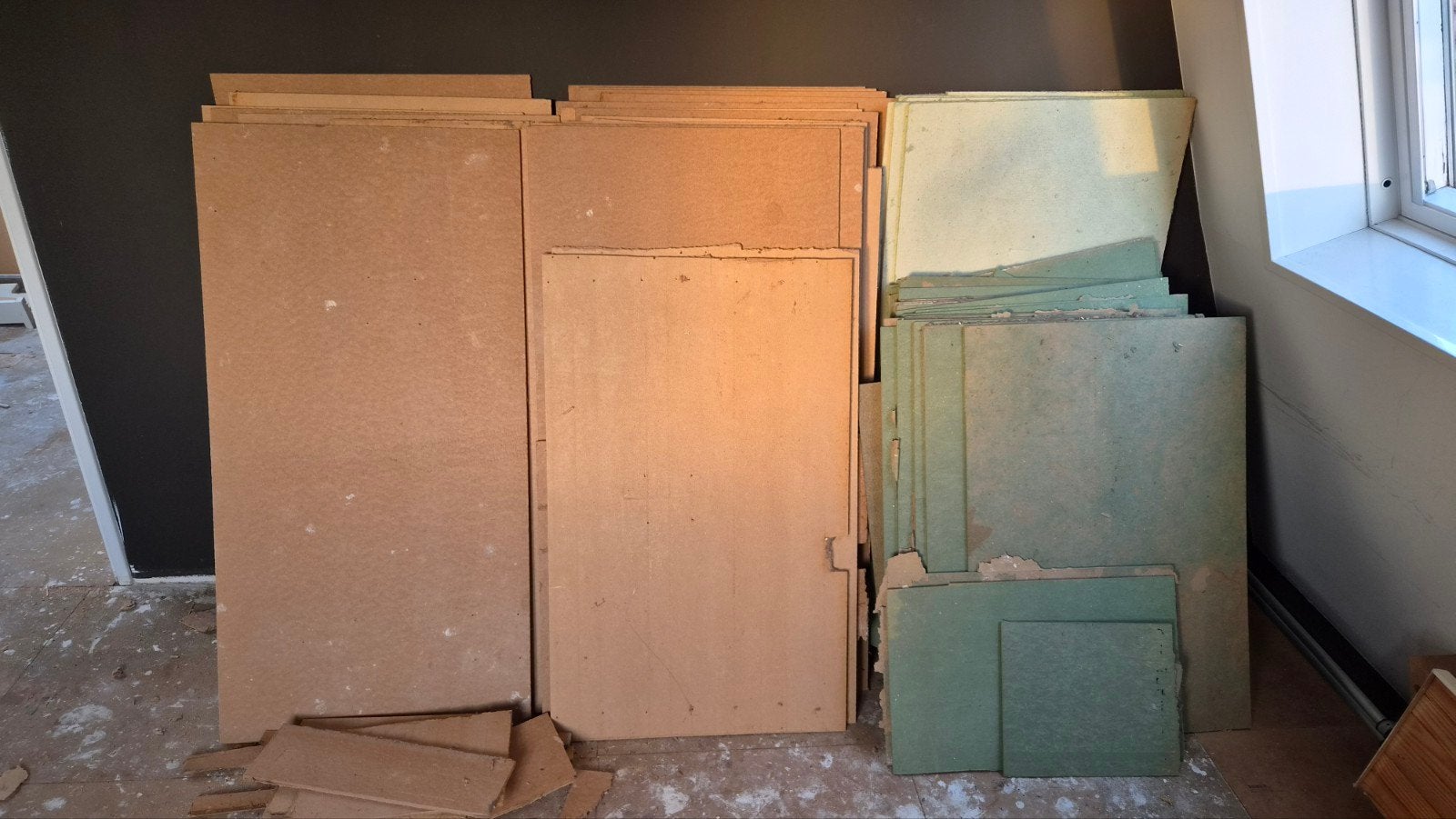 35m² Ondervloer platen (Bruin & Groen) - Geluidsdempend & Eg, Ophalen, Overige materialen, 30 cm of meer, 50 tot 150 cm
