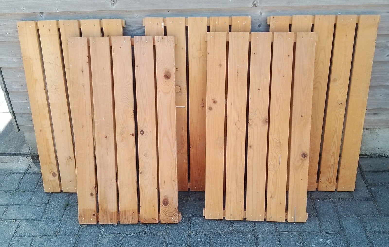 5 stelling planken 89x50cm hout, Ophalen, Gebruikt, Minder dan 25 mm, Plank