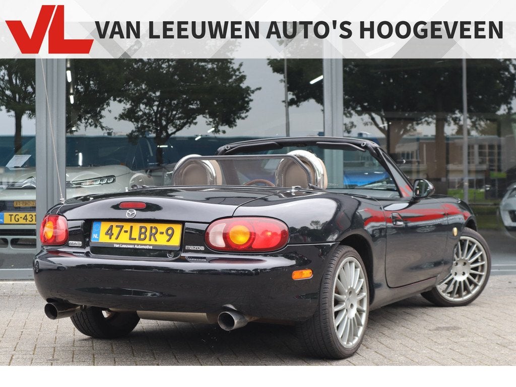 Mazda MX-5 1.6i Touring | Leder | Stoelverwarming | Sport Ui, Achterwielaandrijving, Beige, Cabriolet, Zwart
