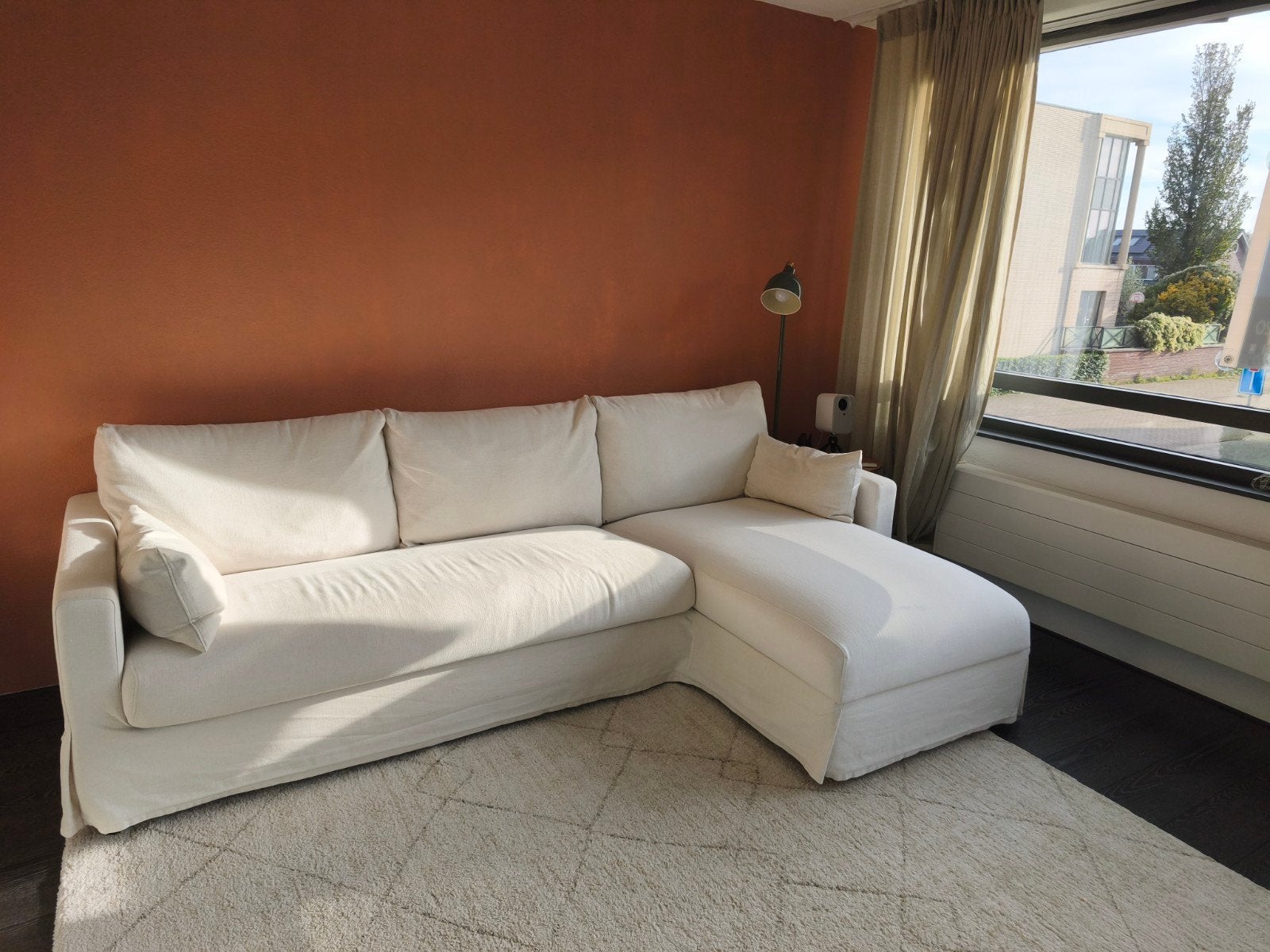 Prachtige IKEA HYLTARP 3-zitsbank met chaise longue, Ophalen, Modern, Comfortabel, 250 tot 300 cm, 100 tot 125 cm