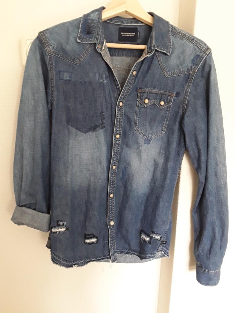 Scotch Soda spijkerblouse mt.S dames, Blauw, Scotch & Soda, Ophalen of Verzenden, Zo goed als nieuw