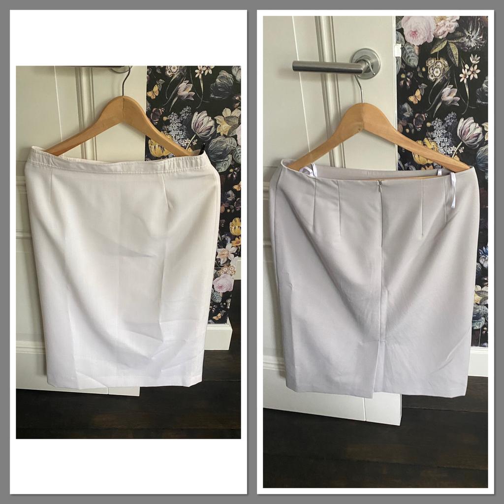 Set 2x midi rokken stijlvol ivoorwit Seda lichtgrijs maat 40, Kleding | Dames, Maat 38/40 (M), Ophalen of Verzenden, Zo goed als nieuw