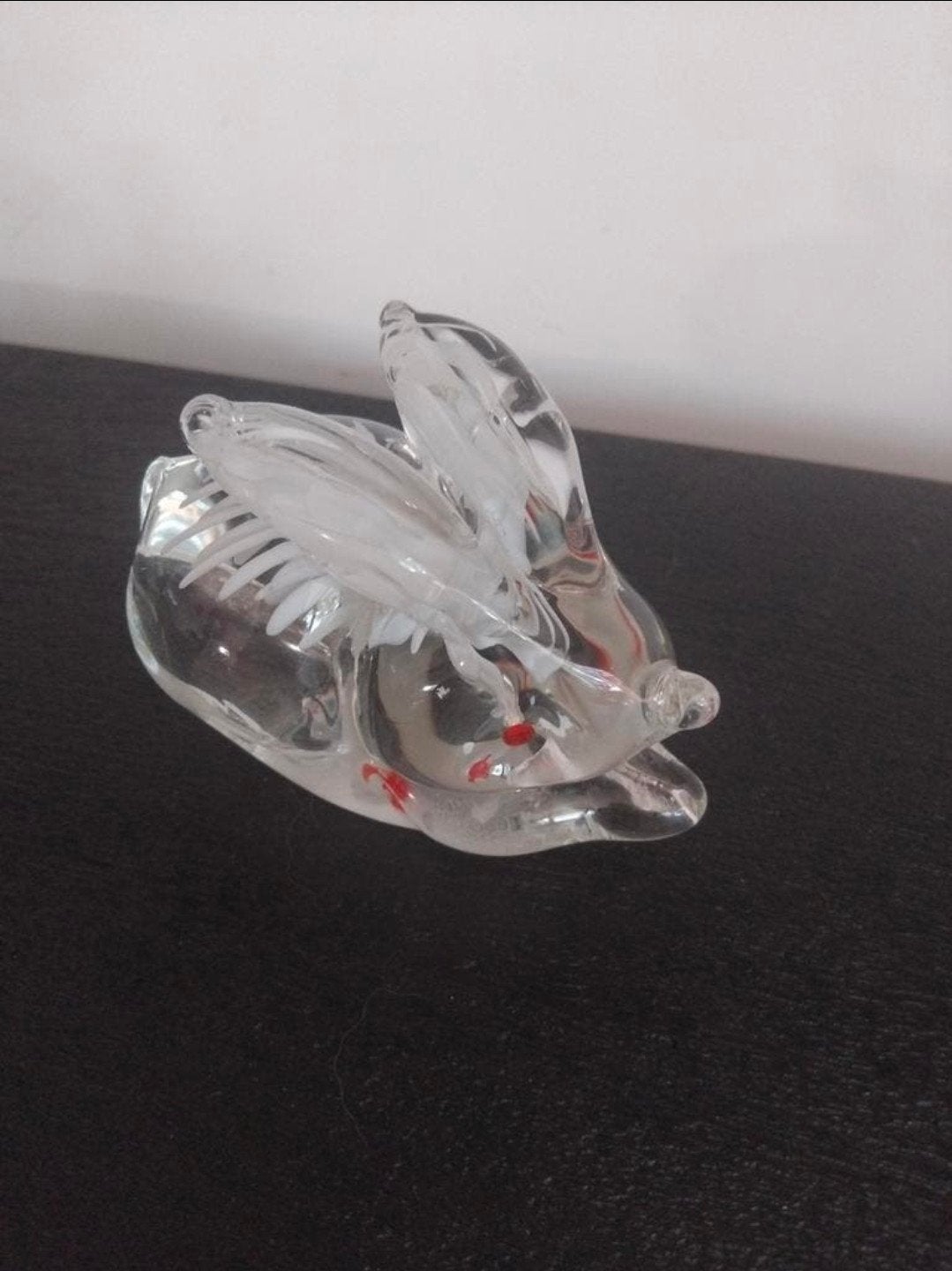 Murano stijl glaskunst konijntje 10 cm breed voor €5, Ophalen of Verzenden, Figuurtje