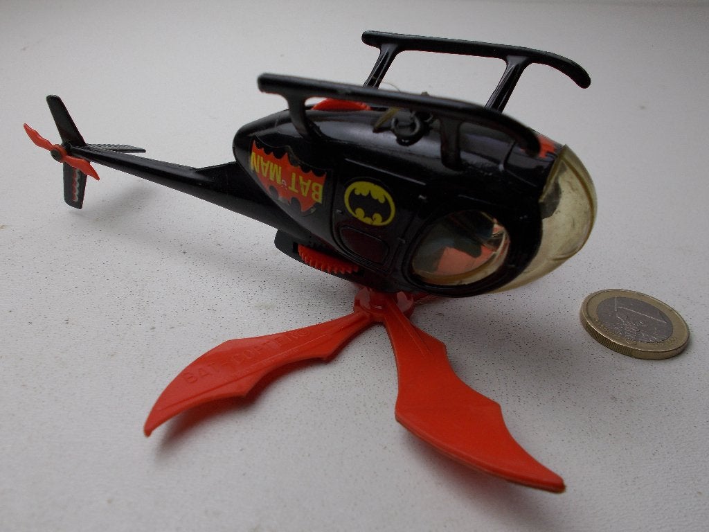 1976 Corgi Toys 925 BATCOPTER + BATMAN FIGUURTJE + Hijshaak!, Ophalen of Verzenden, Zo goed als nieuw, Overige typen, Corgi