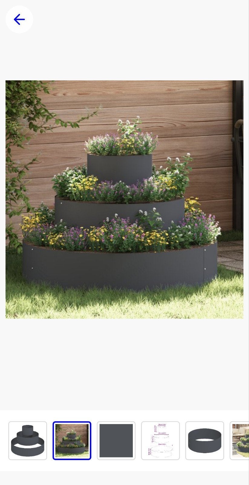 Metalen Bloembakken Set - 3-laags Rond Plantenrek, Minder dan 30 cm, 100 cm of meer, Rond, Nieuw