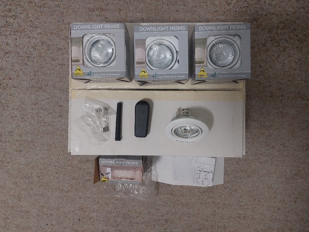 Halogeen Spots GU10 4stuks, Huis en Inrichting, Lampen | Spots, Ophalen, Halogeen, Inclusief lichtbron, GU10