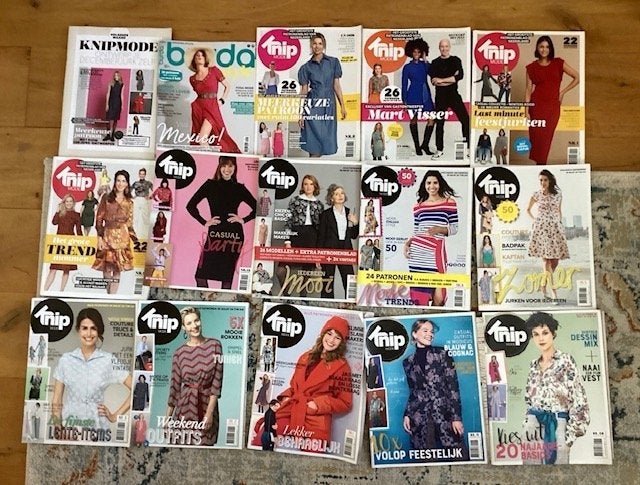 Grote collectie Knipmode patroonbladen, Hobby en Vrije tijd, Overige typen, Vrouw, Ophalen of Verzenden, Zo goed als nieuw