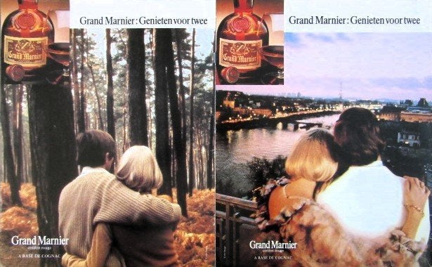 5 oude advertenties reclames Grand Marnier drank 1981 cognac, Ophalen of Verzenden, Gebruikt, Overige typen