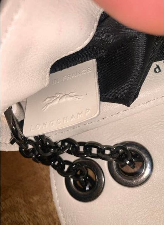 Longchamp tas origineel, Ophalen of Verzenden, Zo goed als nieuw, Wit, Avondtasje