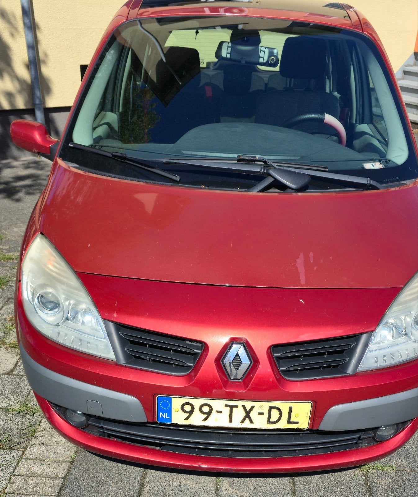 Renault Scénic 2.0 16V 99KW E4 2007 Rood, Auto's, 1998 cc, 4 cilinders, Origineel Nederlands, 134 pk