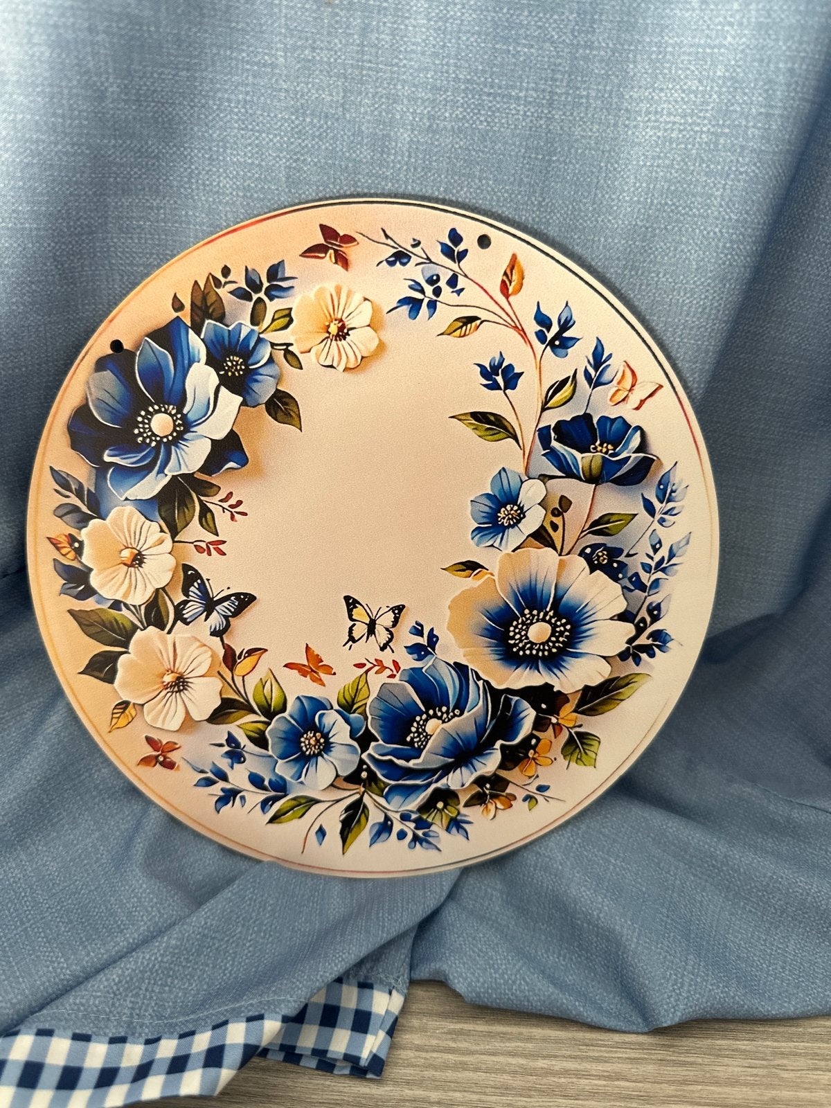 Chinees wandbord met bloemen en vlinders, Ophalen of Verzenden, Nieuw