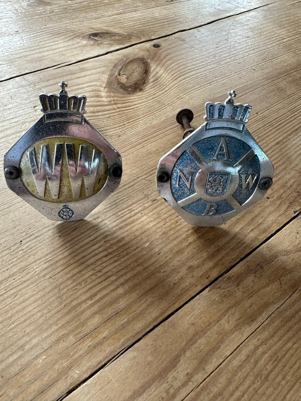 Vintage Auto Emblemen: WW en ANWB, Ophalen, Gebruikt, Oldtimer onderdelen