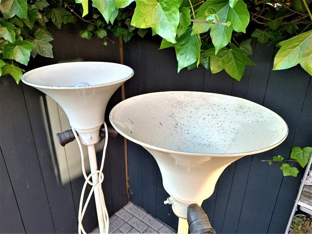 vintage vloerlampen - o.a. in Gispen stijl -Hala en Dijkstra, Huis en Inrichting, Lampen | Vloerlampen, Ophalen, Gebruikt, Vintage Gipen /Hala/Dijksta