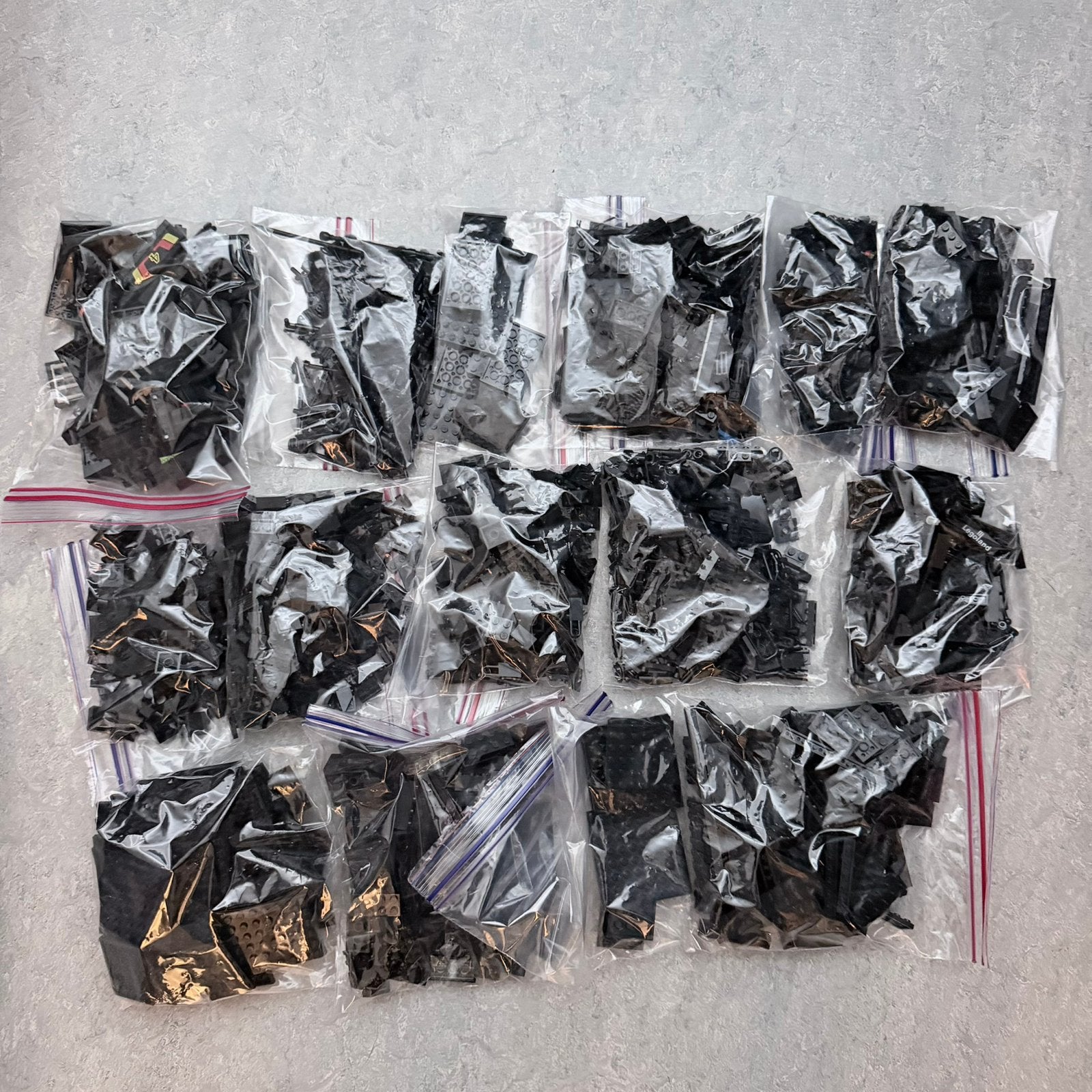 LEGO zwart gemengd – 2,1 KG – diverse onderdelen, Ophalen, Gebruikt, Losse stenen, Lego