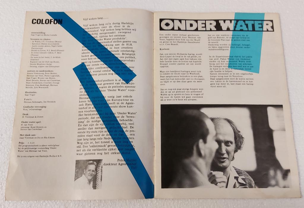 Herman van Veen PROGRAMMA 1980 Onder Water, Verzamelen, Verzenden, Gebruikt, Boek, Tijdschrift of Artikel
