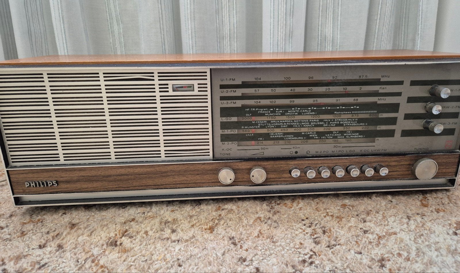 Vintage Philips radio uit 1972, Ophalen, Gebruikt, Wereldontvanger