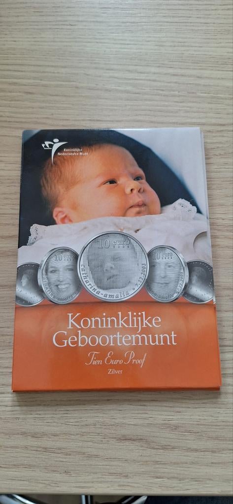 Zilveren 10 euro geboortemunt Prinses Amalia Proof Set, Postzegels en Munten, Munten | Europa | Euromunten, Setje, Overige landen