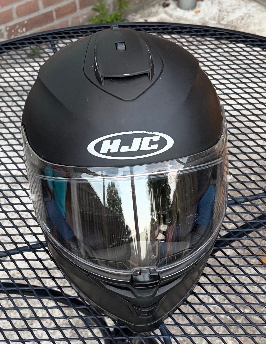HJC Motorhelm (2016) met zonnevizier en helmtas - Maat M, Motoren, Kleding | Motorhelmen, Ophalen, M, Dames, HJC
