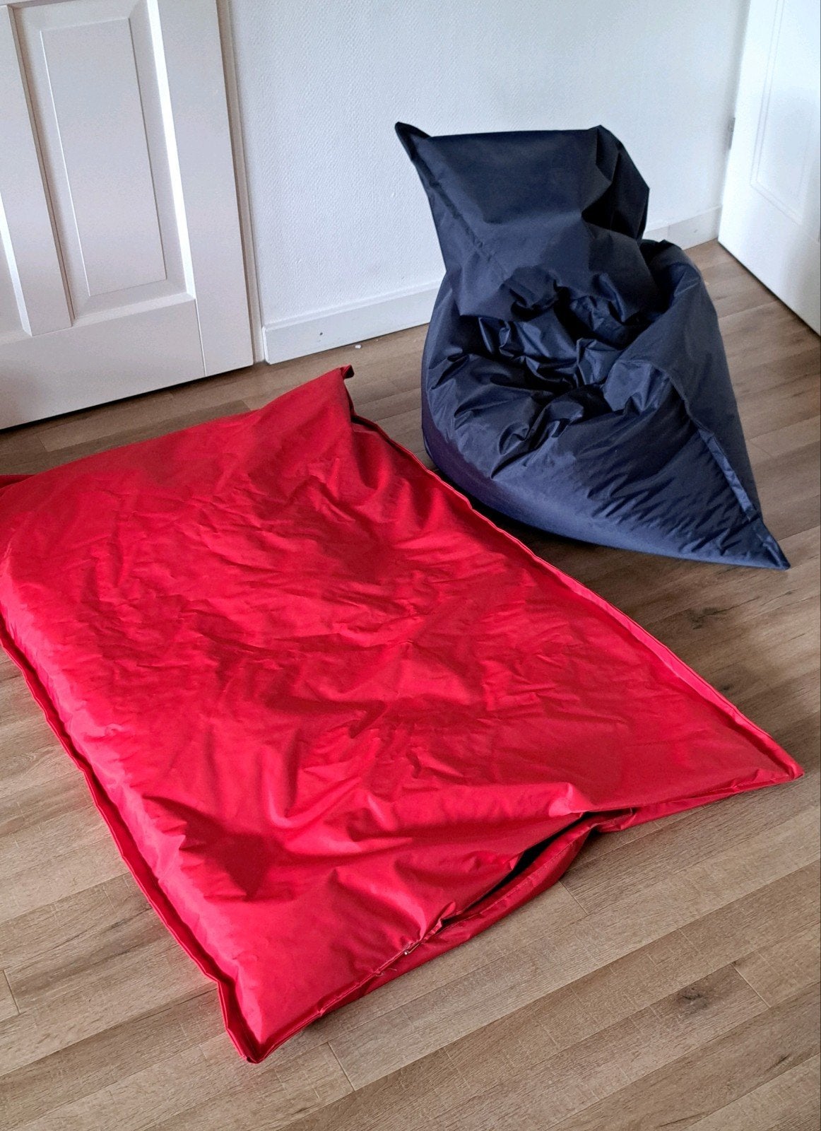 Rode en blauwe zitzak 140*90 cm, Ophalen, Gebruikt, Blauw, Zitzak