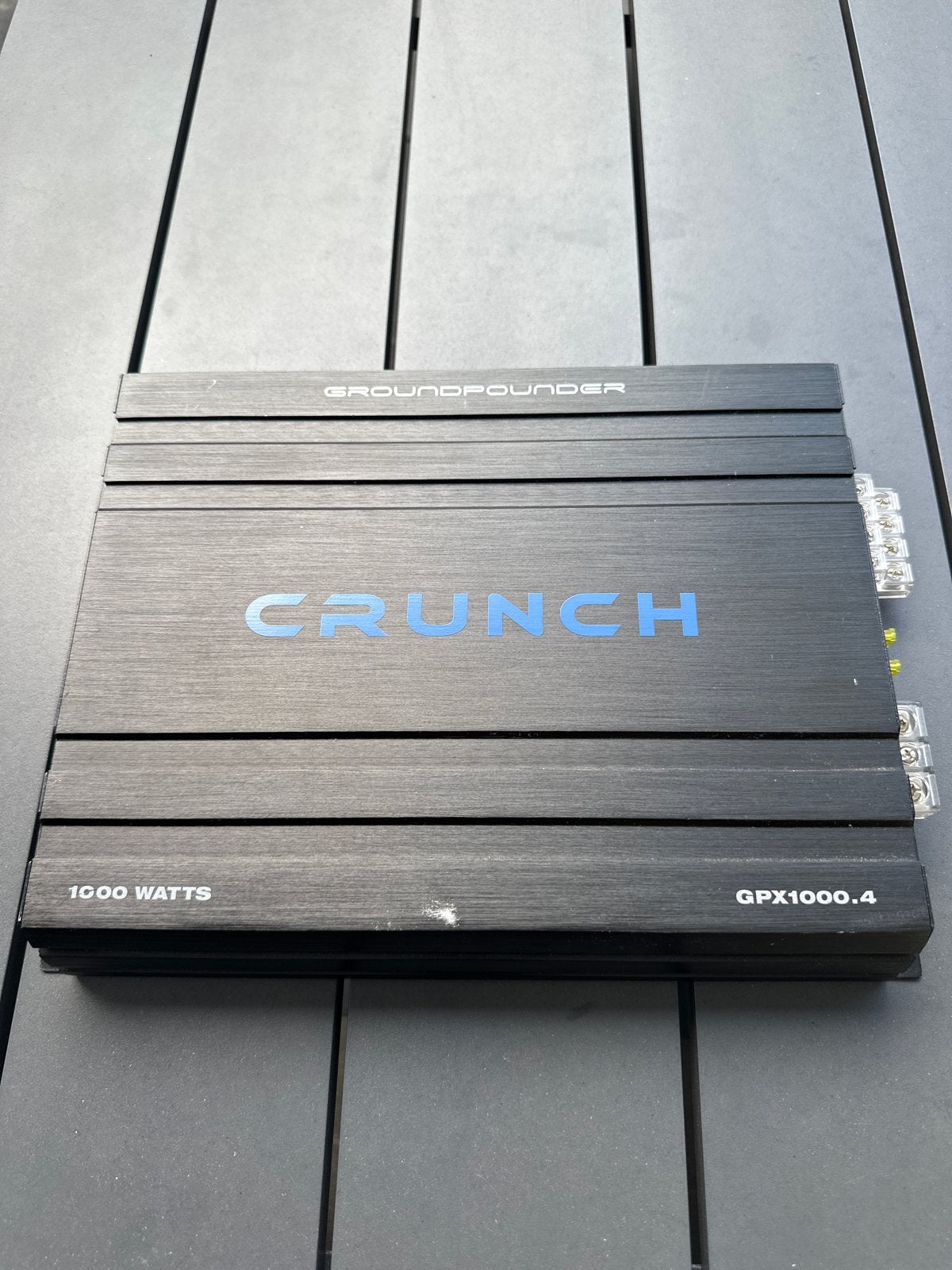 Crunch GPX1000.4 1000 Watt Versterker - Werkt Optimaal, Ophalen, Gebruikt, 120 watt of meer, Overige merken