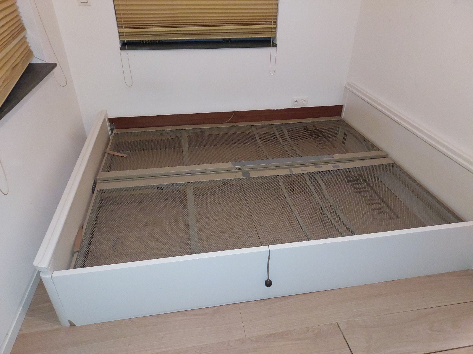 Tweepersoonsbed 160x200 cm, Gebruikt, Wit, Tweepersoons, Ophalen of Verzenden
