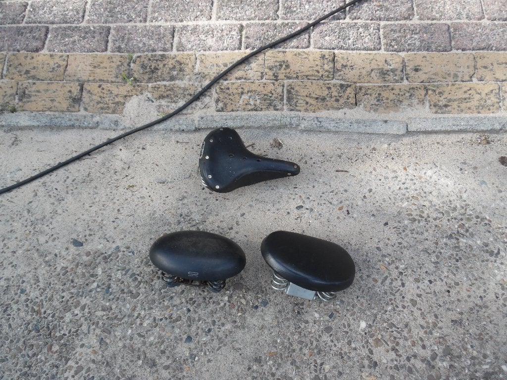 fietszadels, 1 x Brooks en 2 x rokzadel,  zeer goede staat, Fietsen en Brommers, Ophalen, Gebruikt, Leer, Brooks