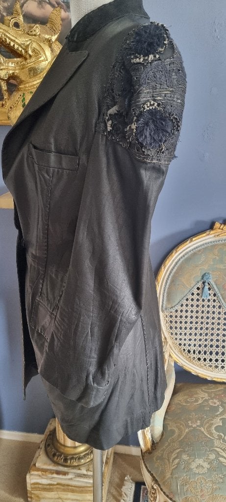 dames leren kolbert Ermanno scervino Italy maat 36/38, Zwart, Nieuw, Ophalen of Verzenden, Maat 36 (S)