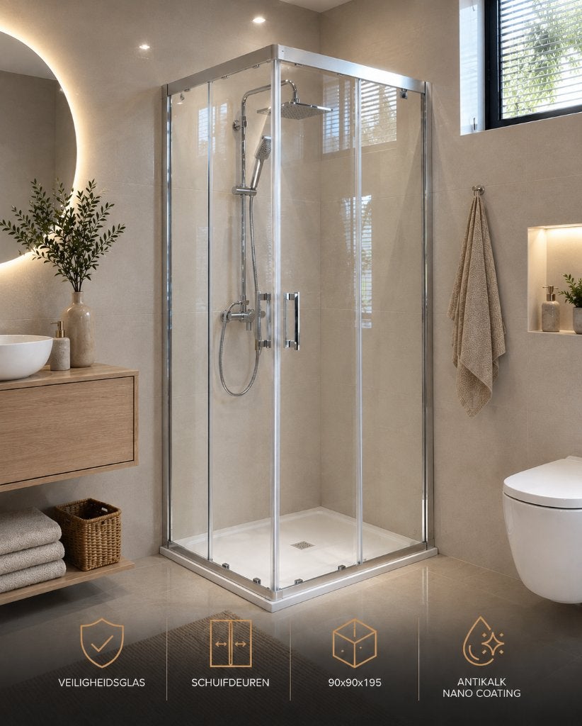 Douchecabine 80x80x195 cm / Antikalk Nano Coating/ Nieuw, Ophalen of Verzenden, Nieuw