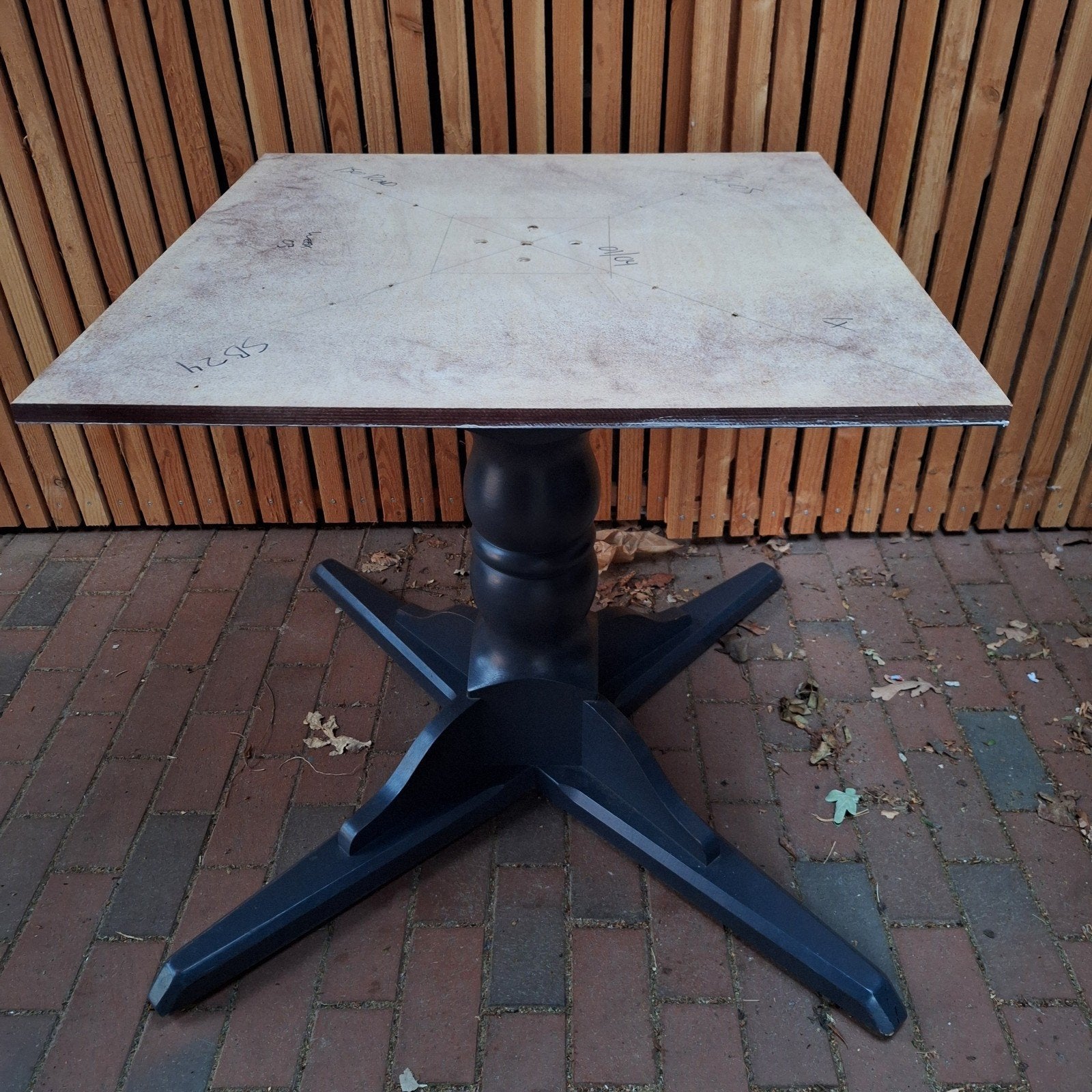 Tafelonderstel met vierkante plaat, Tafelpoot, Gebruikt, 50 tot 100 cm, Rond