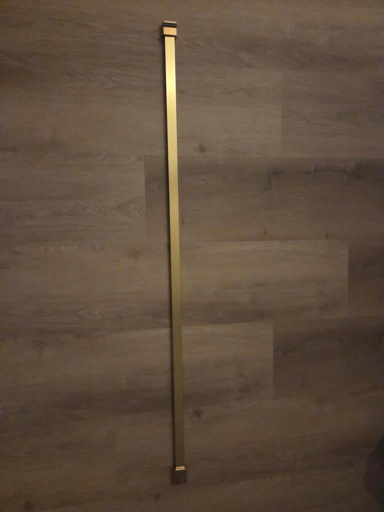 Nieuwe geborsteld gouden stabilisatiestang douchewand 1.20m, Ophalen of Verzenden