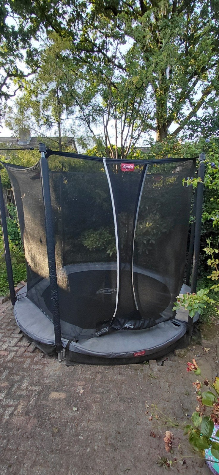 !Gratis! Berg trampoline InGround 270cm incl. veiligheidnet, Kinderen en Baby's, Speelgoed | Buiten | Trampolines, Ophalen, Gebruikt