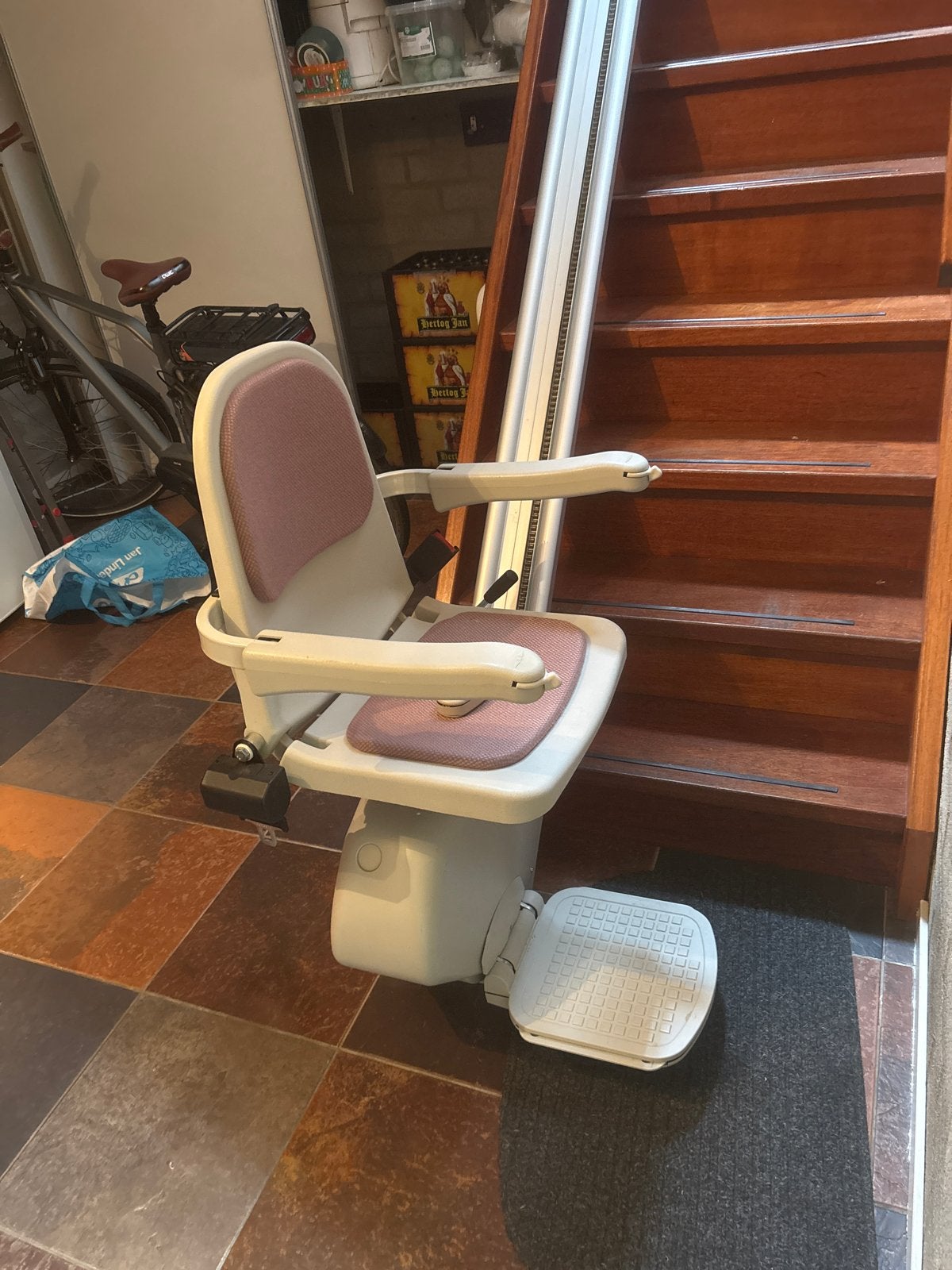 Traplift, Ophalen, Gebruikt