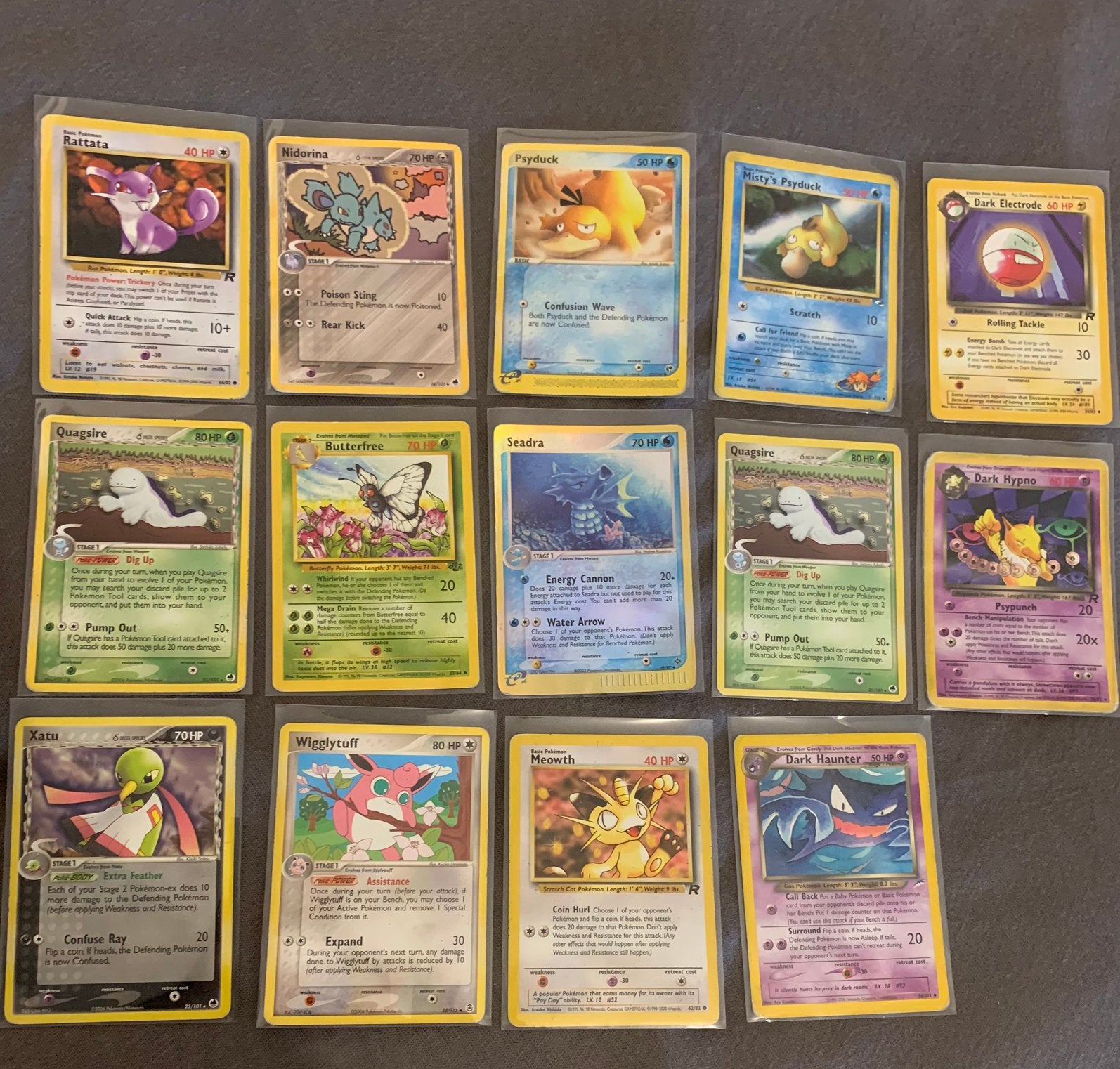 Vintage pokémon collectie (gebruikte staat), Ophalen of Verzenden, Gebruikt, Meerdere kaarten