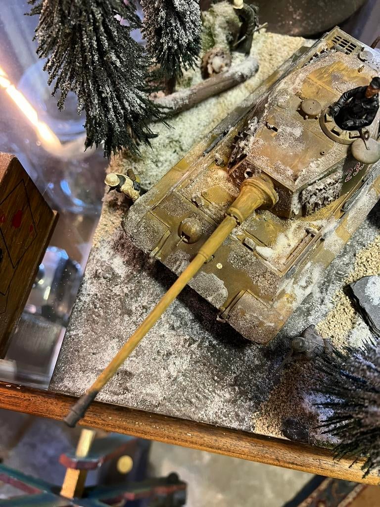 Prachtige winter WO2 diorama tank, Ophalen, Zo goed als nieuw, 1:35 tot 1:50, Nvt