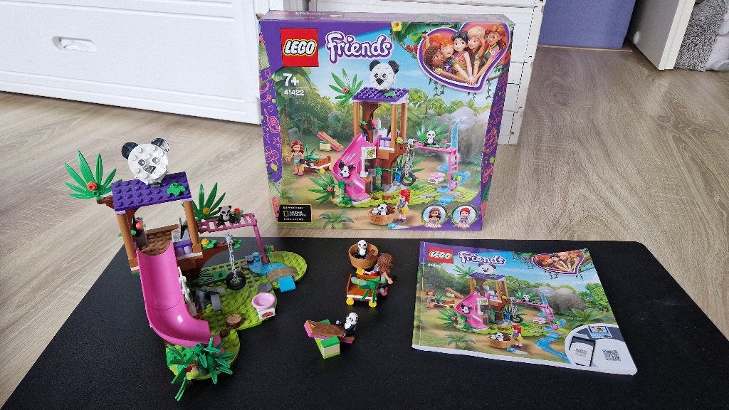 Lego Friends panda jungle boomhut 41422 COMPLEET met boekje, Inclusief instructies, Lego, Friends, Ophalen of Verzenden