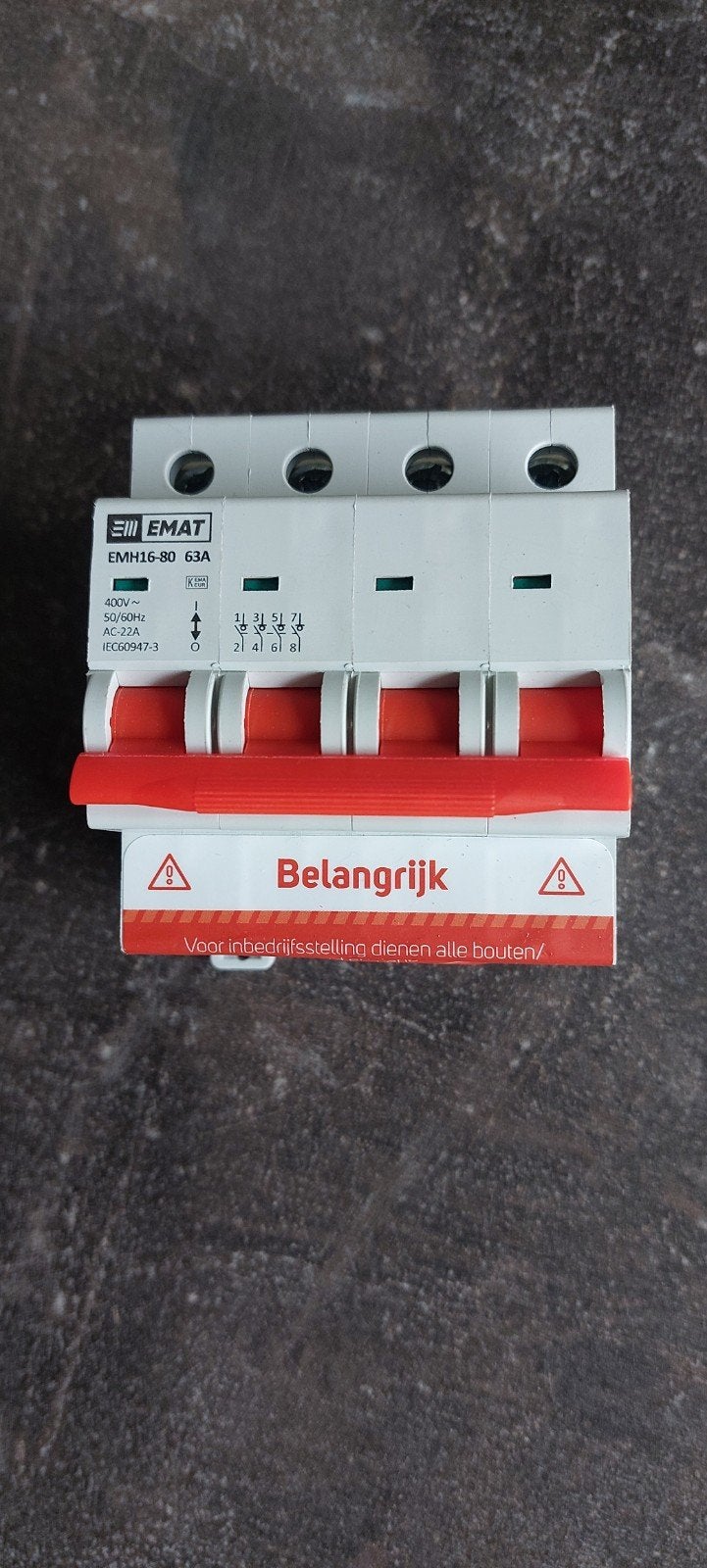Hoofdschakelaar 63A, Ophalen of Verzenden, Nieuw, Schakelaar