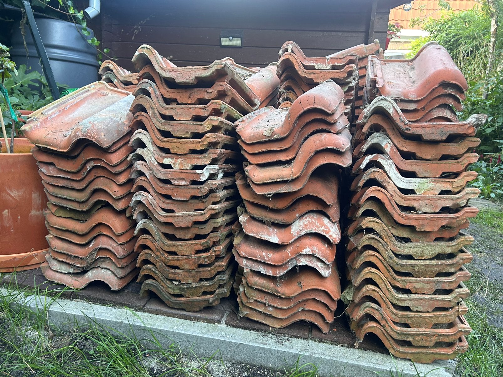Weener klein romaanse dakpannen, gebruikt, in goede staat, Ophalen, Gebruikt, Steen of Klei, 15 m² of meer