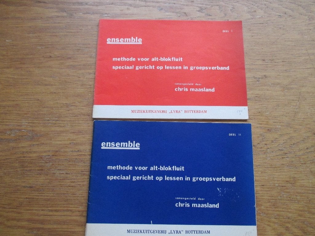 Ensemble Methode voor Alt-blokfluit - Deel I & II, Gebruikt, Klassiek, Les of Cursus, Ophalen of Verzenden