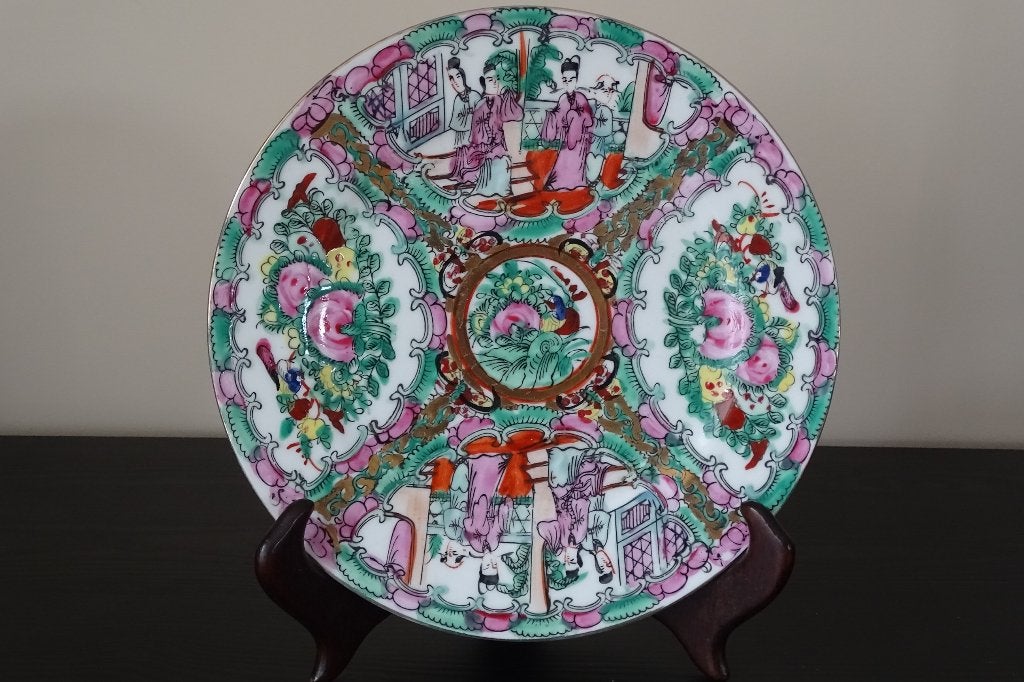 mooi chinees famille rose bord 20 cm, Ophalen of Verzenden