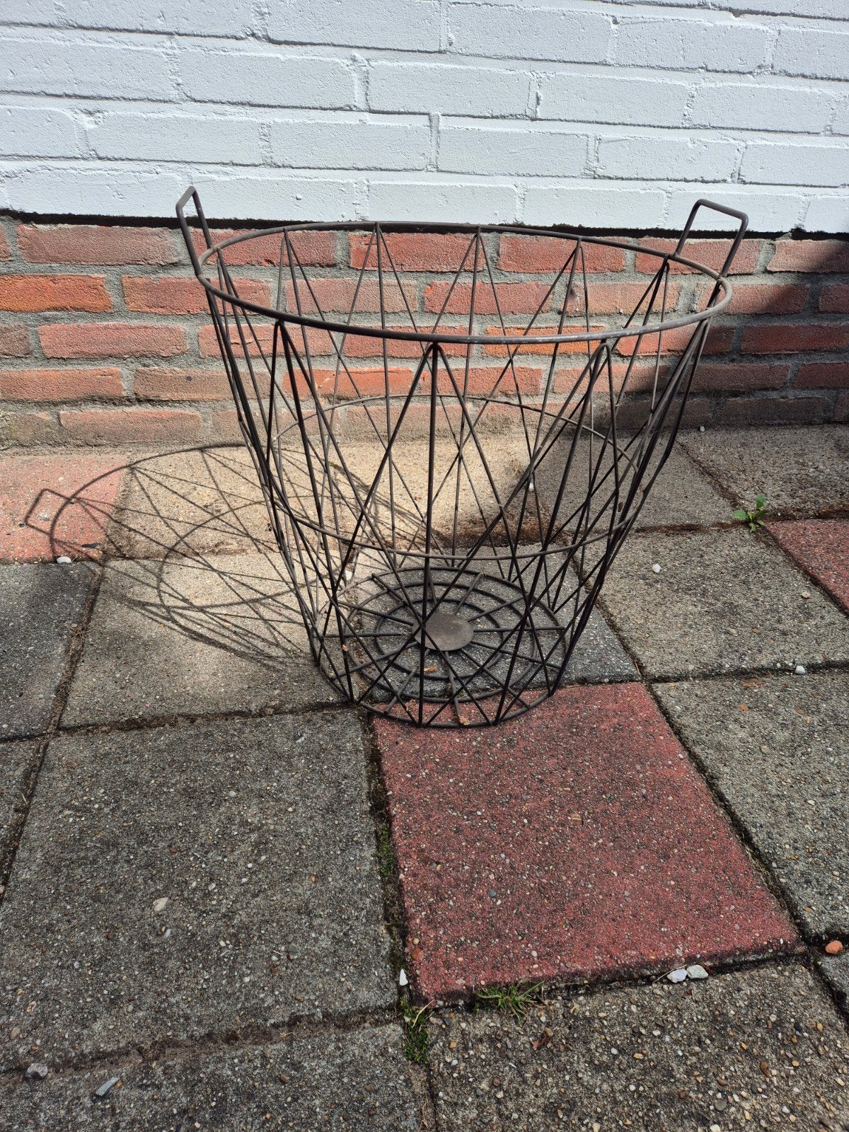 IJzeren mand voor hout of decoratie, Ophalen, Gebruikt, Metaal