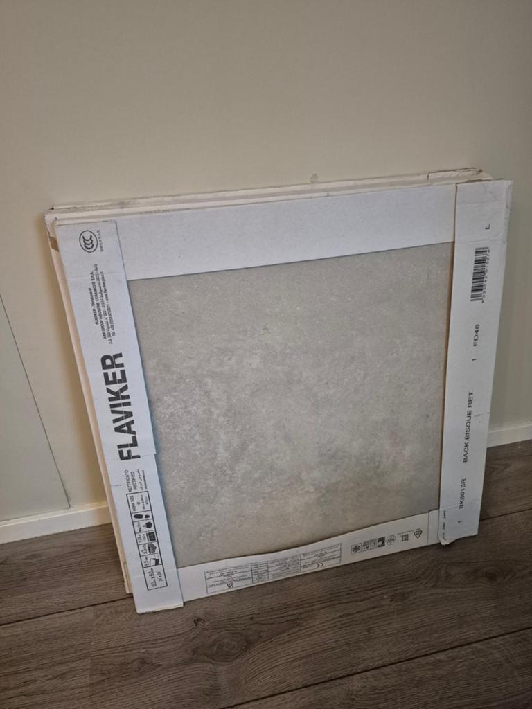 9x Flaviker 60x60 cm vloertegels - Nieuw in doos, Ophalen, 60 cm of meer, Nieuw, Minder dan 5 m²